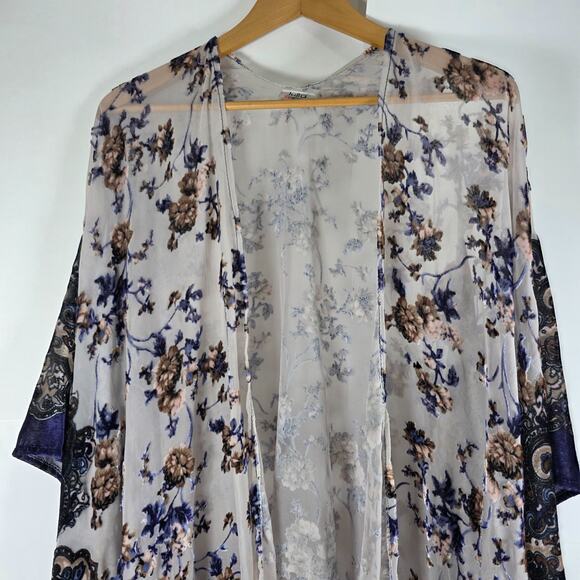 Lulla Collection By Bindya OS Floral Kimono Cover Up Romantic Boho Fairy Core - Picture 3 of 8